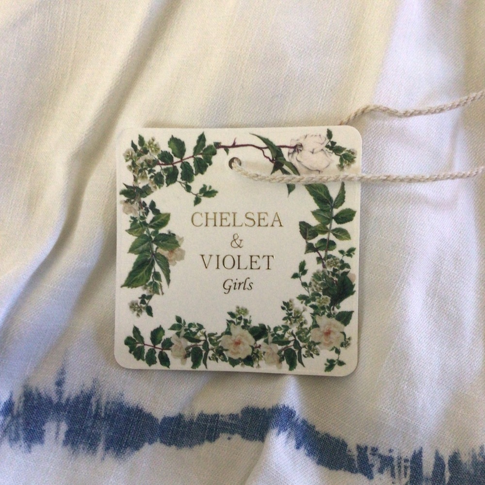 Chelsea & Violet Girls Blue and White Tie Dye Dress - Size 12 - Picture 8 of 10